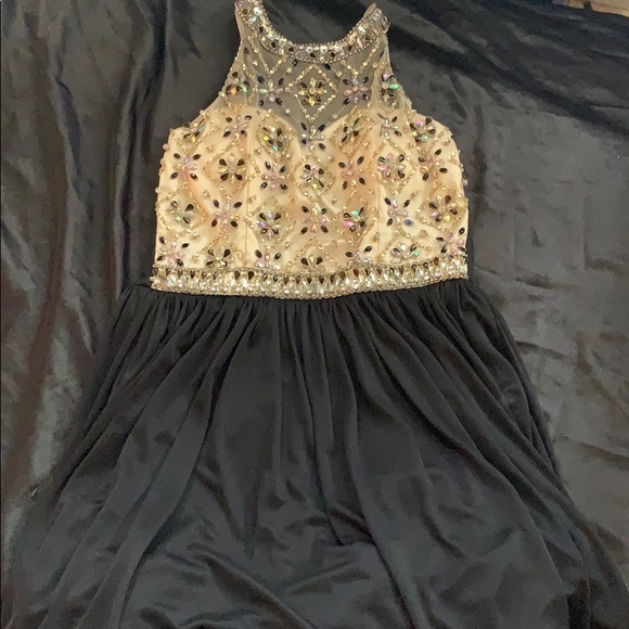 sequin rhinestone formal dress - Picture 3 of 7